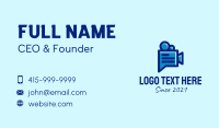 Blue Video Camera  Business Card Design