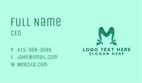 Green Letter M Leaves Business Card Image Preview