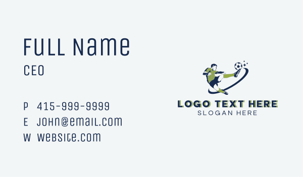 Soccer Football Player Business Card Design Image Preview