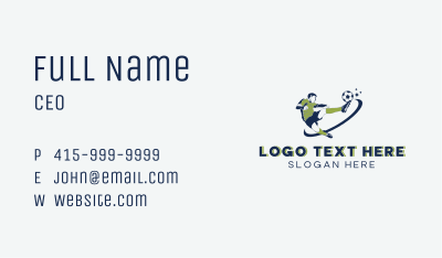 Soccer Football Player Business Card Image Preview