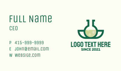 Organic Flask Chemistry Business Card Image Preview
