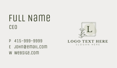 Elegant Leaf Fragrance Business Card Image Preview