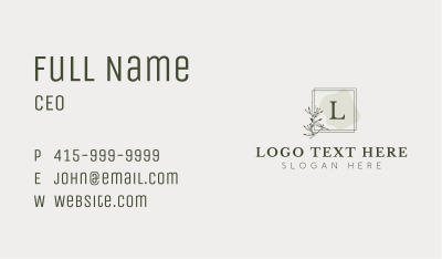 Elegant Leaf Fragrance Business Card Image Preview