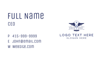 Medical Caduceus Wings Business Card Image Preview