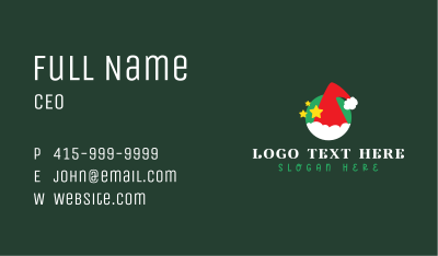 Santa Hat Star Business Card Image Preview