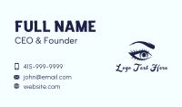 Blue Eyelash Beautician Business Card Design