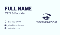 Blue Eyelash Beautician Business Card Image Preview