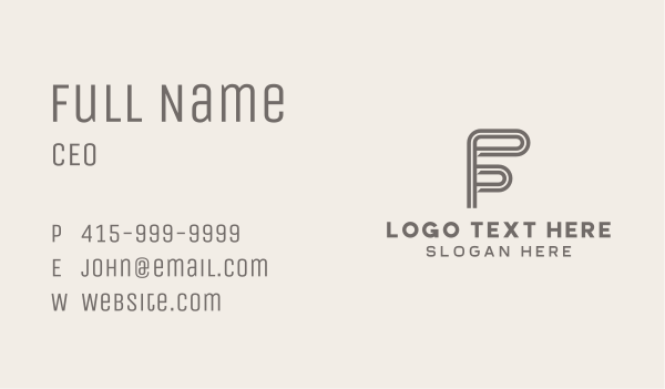 Generic Company Letter F Business Card Design Image Preview