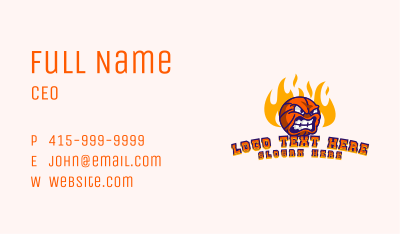 Fire Basketball League Business Card Image Preview