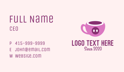 Pink Pig Cup  Business Card Image Preview