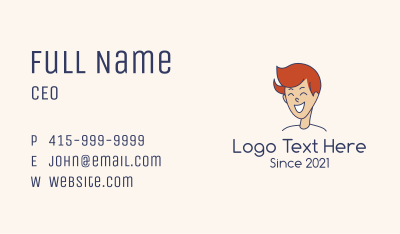 Happy Teenage Boy Business Card Image Preview