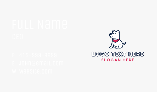 Puppy Pet Grooming Business Card Design Image Preview