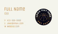 Basketball Vinyl Record Badge Business Card Image Preview