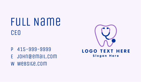 Dental Clinic Stethoscope Business Card Design Image Preview