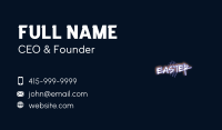 Neon Graffiti Wordmark Business Card Image Preview