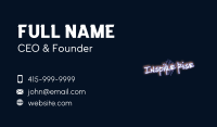 Neon Graffiti Wordmark Business Card Image Preview