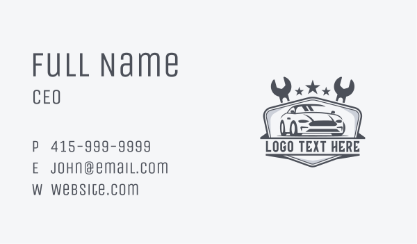 Race Car Mechanic Business Card Design Image Preview