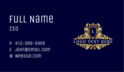 Luxury Royalty Shield Business Card Image Preview