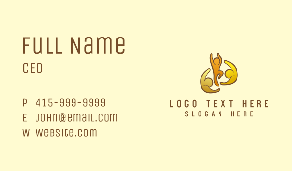 Yellow Group Family Business Card Design Image Preview