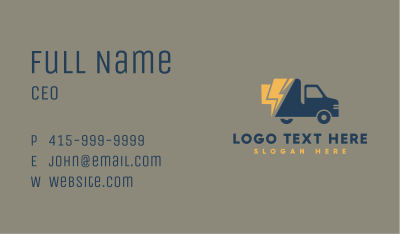 Fast Courier Truck Business Card Image Preview