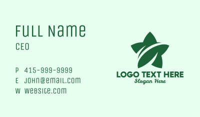 Green Star Leaf Business Card