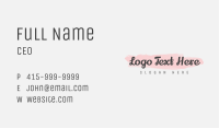 Pretty Pastel Wordmark Business Card Image Preview