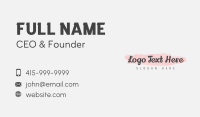 Pretty Pastel Wordmark Business Card Design