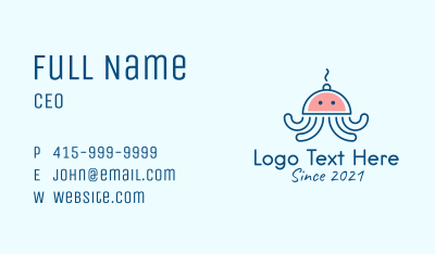 Squid Cloche Cooking Business Card