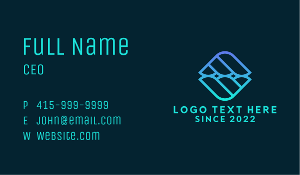 Gradient Tech Company Business Card Design