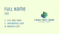3D Gradient Abstract Building Business Card Image Preview