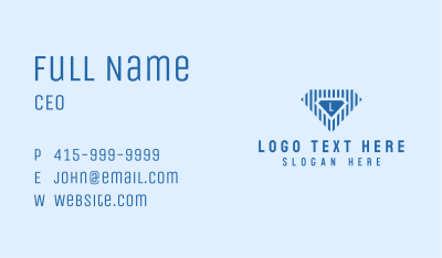 Stripe Diamond Letter Business Card Image Preview