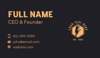 Electric Company Thunder Bolt Business Card Design