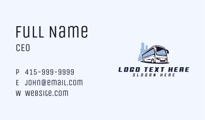 Travel Transport Bus Business Card Image Preview