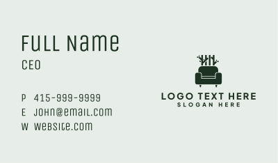 Bamboo Armchair Furniture Business Card Image Preview