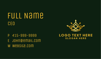 Golden Royal Crown Business Card Image Preview