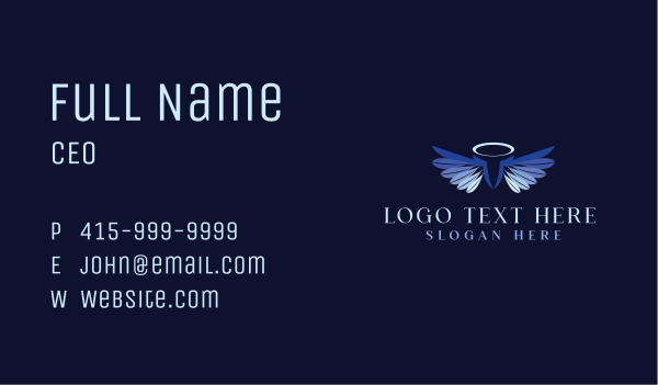 Wings Halo Angels Business Card Design Image Preview