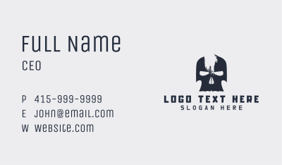 Grunge Punk Skull Business Card Image Preview