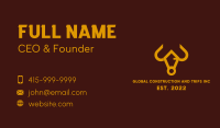 Golden Bull Animal Business Card Image Preview