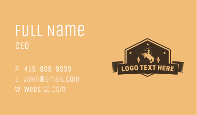 Western Cowboy Horse Business Card Image Preview