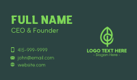 Modern Eco Green Leaf Business Card Image Preview