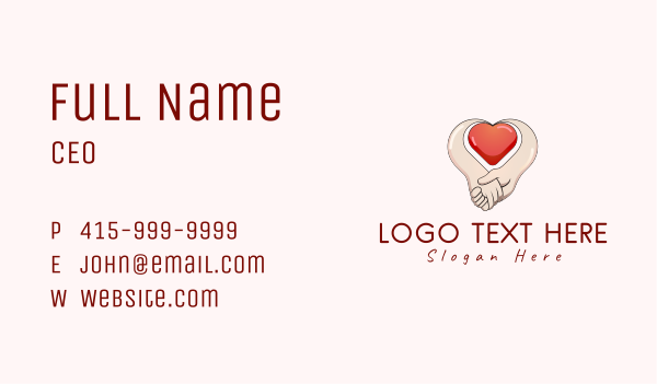 Romantic Dating Heart Business Card Design Image Preview