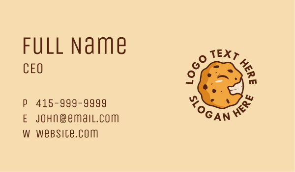 Smiling Cookie Pastry Business Card Design Image Preview