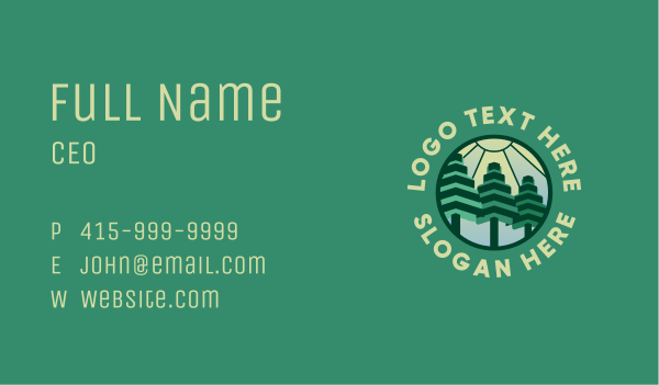 Polygon Tree Forest Business Card Design Image Preview