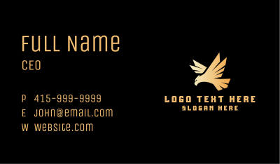 Golden Flying Eagle Business Card Image Preview
