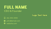 Green Pond Wordmark Business Card Image Preview