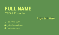 Green Pond Wordmark Business Card Design