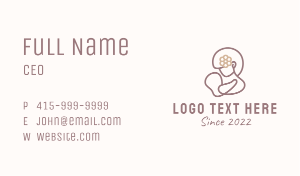 Breastfeeding Mother Childcare  Business Card Design Image Preview