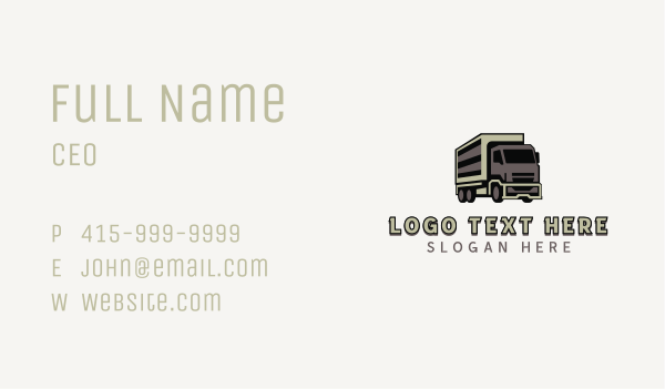 Delivery Truck Cargo Business Card Design Image Preview