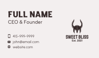 Black Viking Helmet Business Card Image Preview