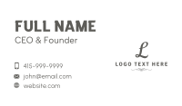 Elegant Lined Lettermark Business Card Image Preview